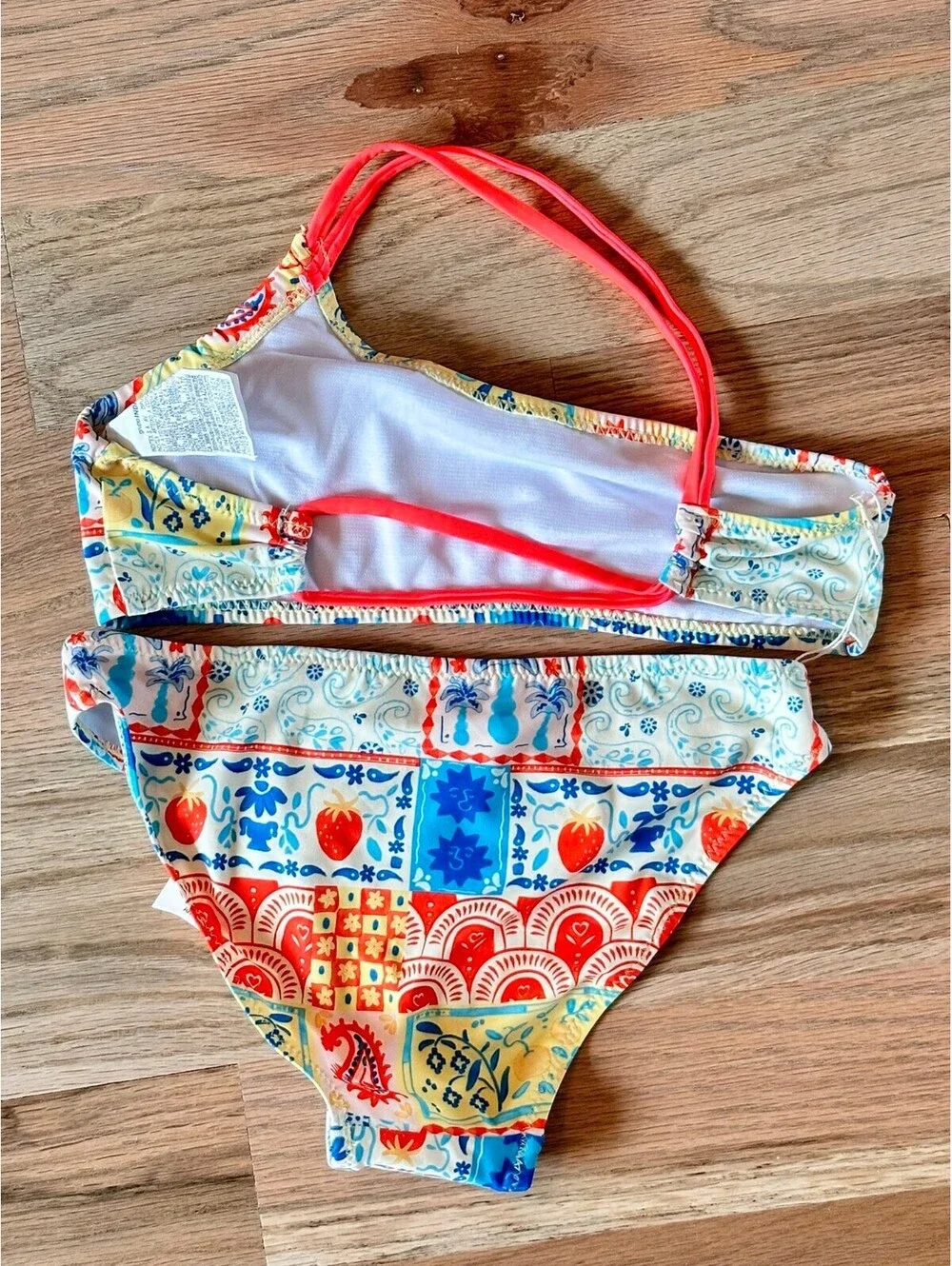Zara Neon Patchwork Bikini Swimsuit - Sz 9/10